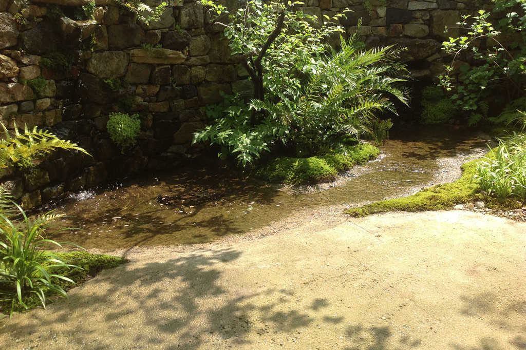 石塀の庭