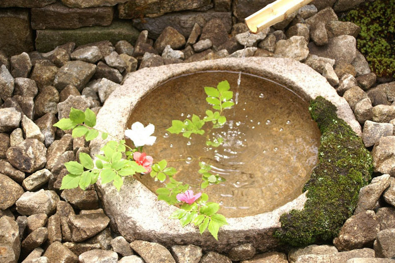 石積みの庭